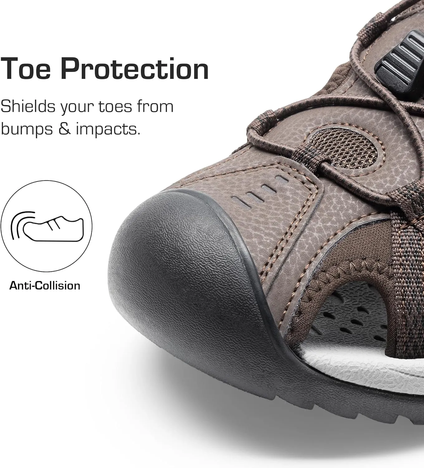 DREAM PAIRS Men's Sandals Hiking Water Sport Athletic Beach Outdoor Comfortable Casual Closed Toe Summer Sandal Shoes