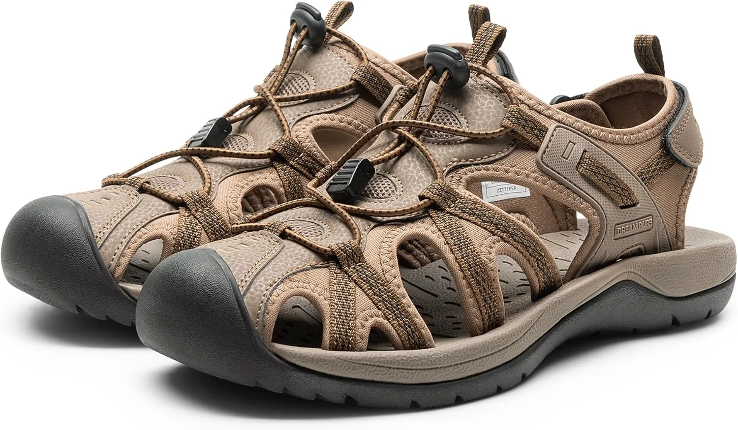 DREAM PAIRS Men's Sandals Hiking Water Sport Athletic Beach Outdoor Comfortable Casual Closed Toe Summer Sandal Shoes