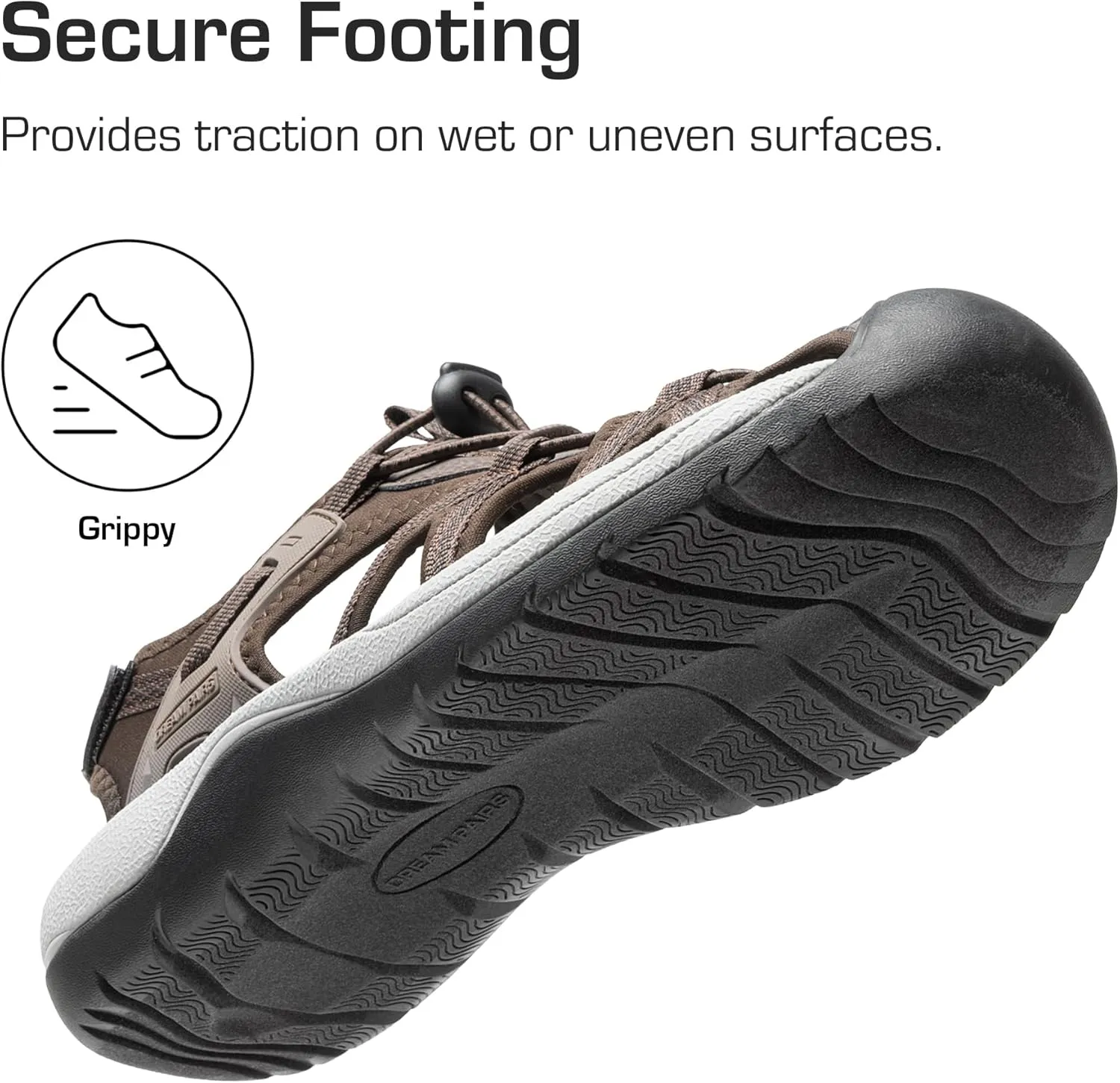DREAM PAIRS Men's Sandals Hiking Water Sport Athletic Beach Outdoor Comfortable Casual Closed Toe Summer Sandal Shoes