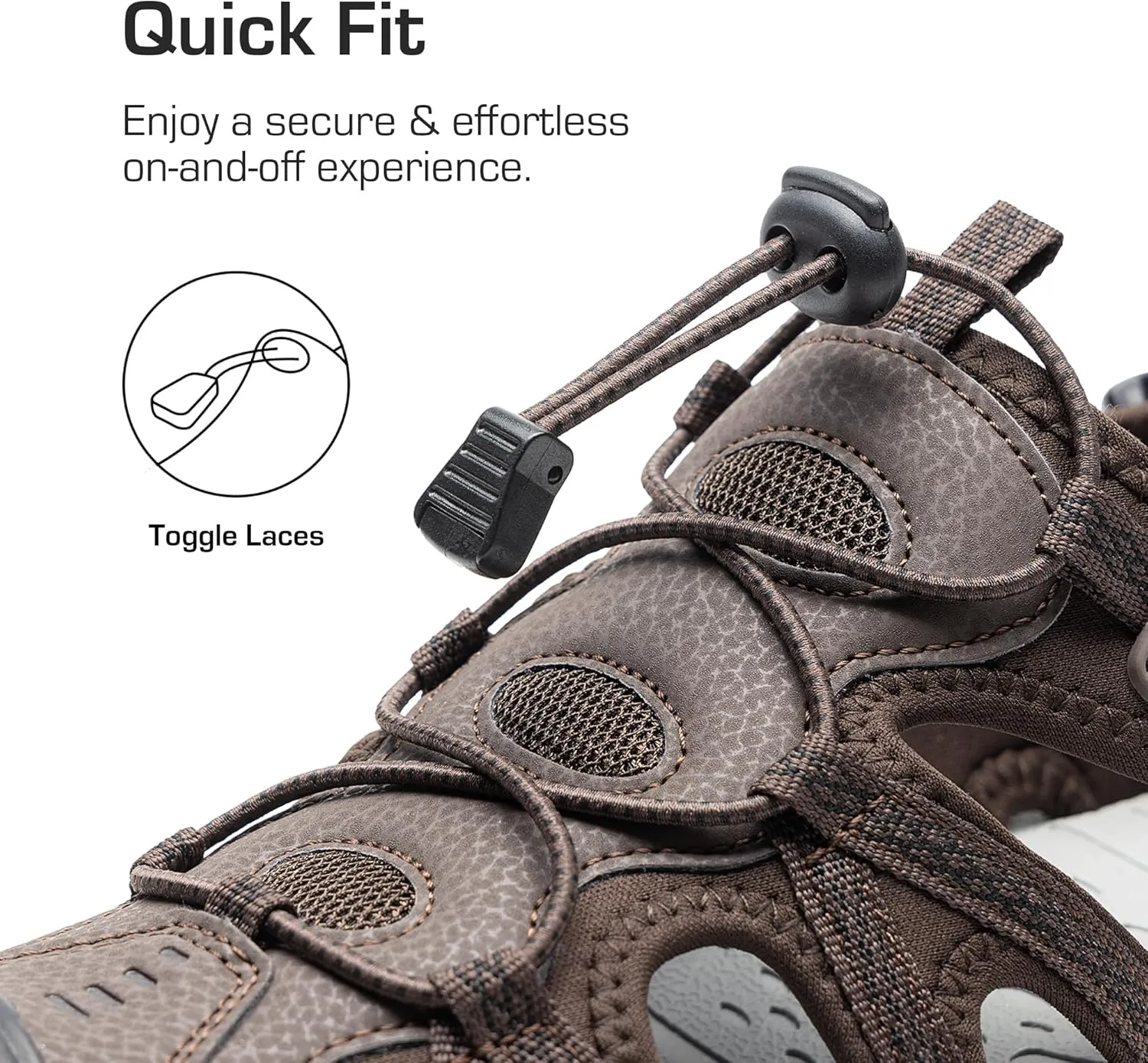 DREAM PAIRS Men's Sandals Hiking Water Sport Athletic Beach Outdoor Comfortable Casual Closed Toe Summer Sandal Shoes