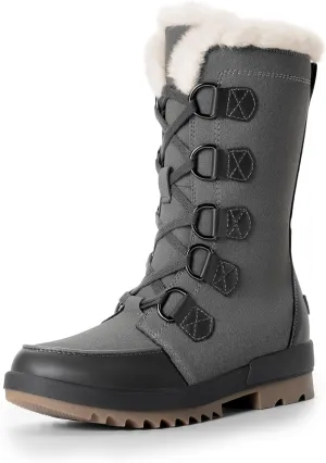 DREAM PAIRS Snow Winter Boots for Women Resistant Warm Mid-Calf Boots Faux Fur Lined Lace Up Anti-slip Outdoor Hiking Booties