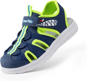 DREAM PAIRS Toddler Boys Girls Sport Sandals Cute Breathable Lightweight Outdoor Play Casual Closed Toe Hook and Loop for Toddlers & Little Kids