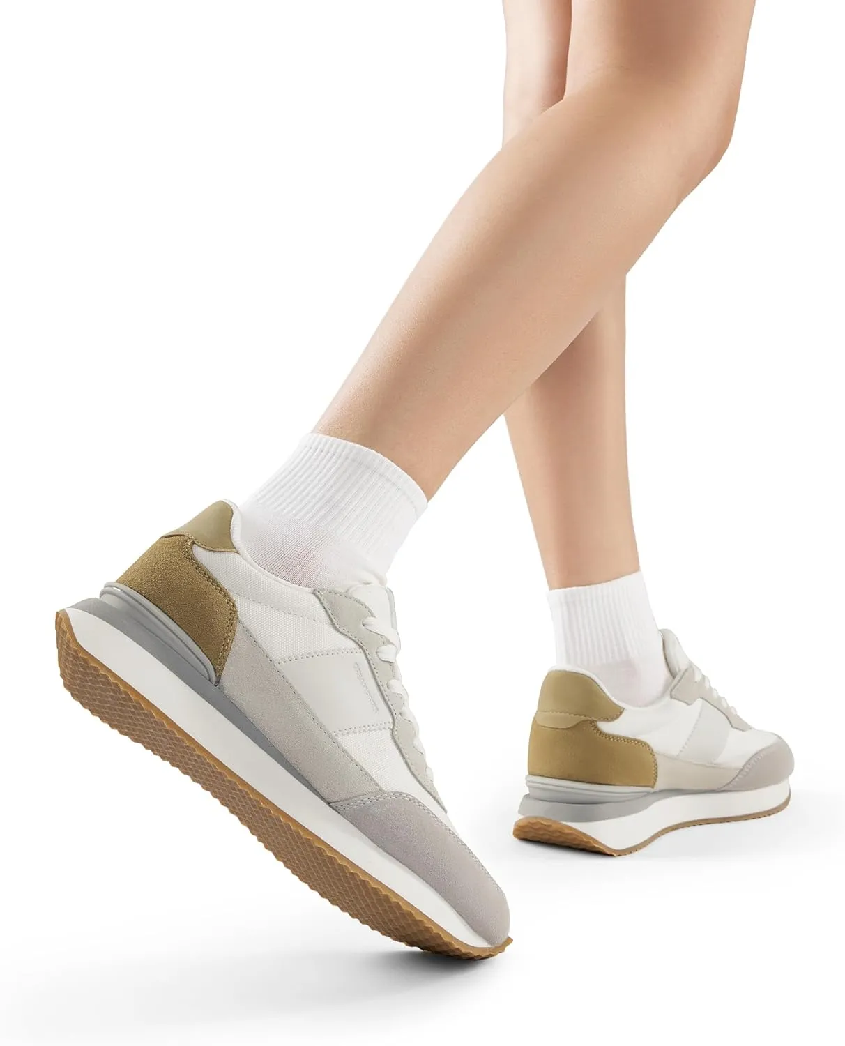 DREAM PAIRS Women Fashion Sneakers Walking Tennis Sports Athletic Comfortable Lightweight Running Lace Up Retro Classic Casual Sneaker