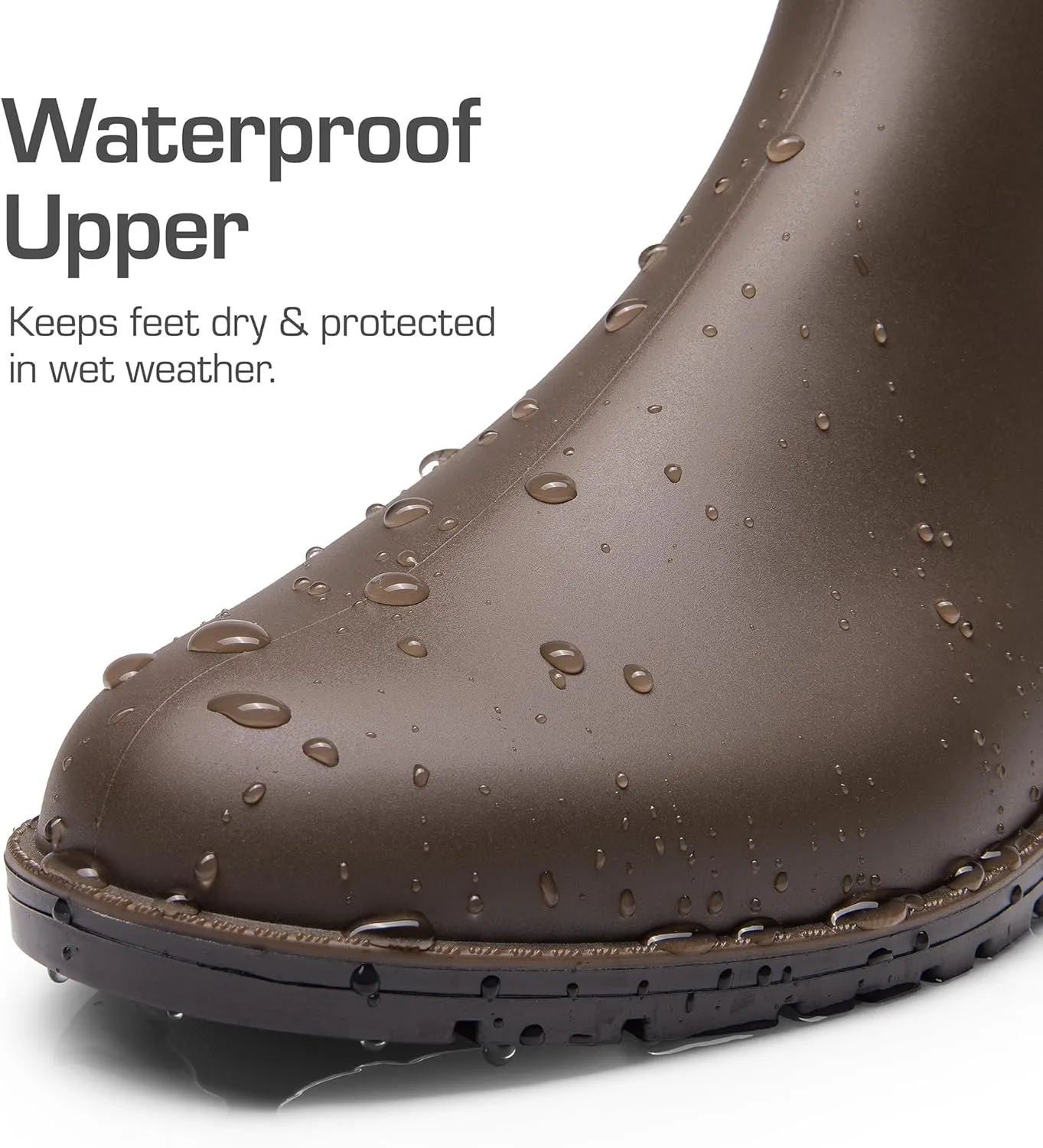 DREAM PAIRS Women's Ankle Rain Boots Chelsea Short Boots Waterproof Elastic Slip On Lightweight Comfortable Garden Outdoor Shoes