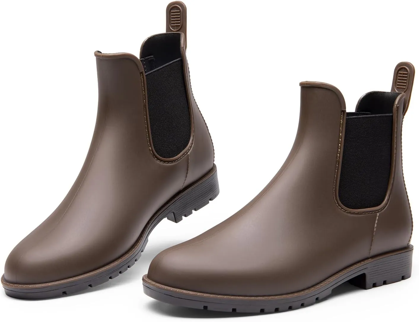 DREAM PAIRS Women's Ankle Rain Boots Chelsea Short Boots Waterproof Elastic Slip On Lightweight Comfortable Garden Outdoor Shoes