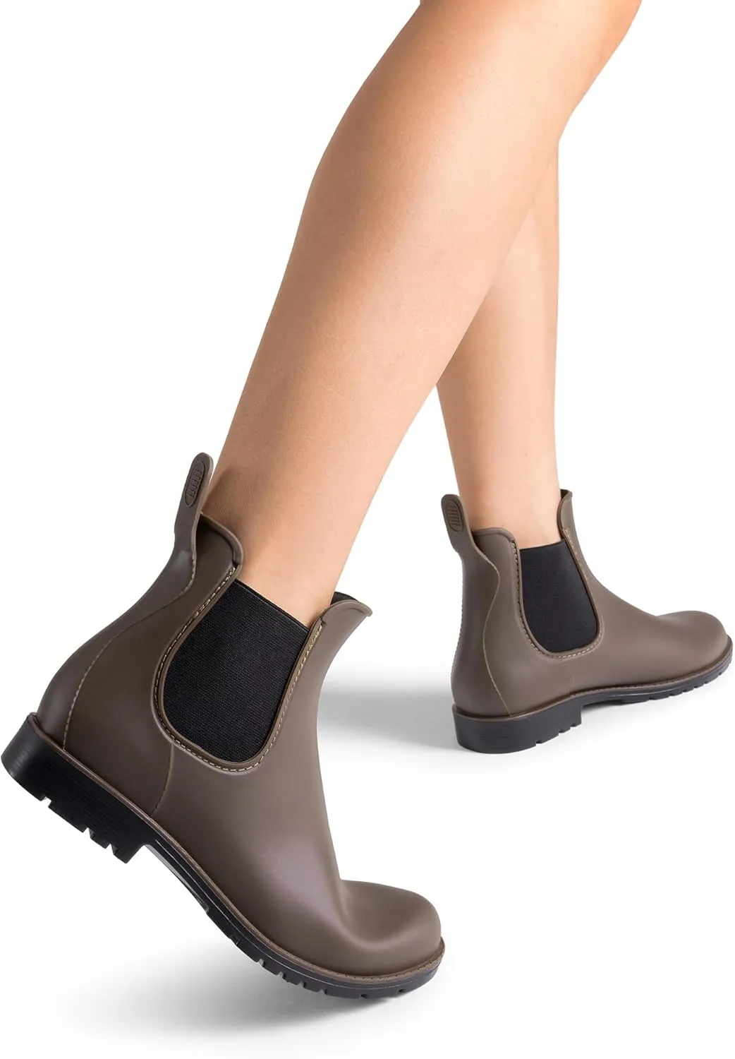 DREAM PAIRS Women's Ankle Rain Boots Chelsea Short Boots Waterproof Elastic Slip On Lightweight Comfortable Garden Outdoor Shoes
