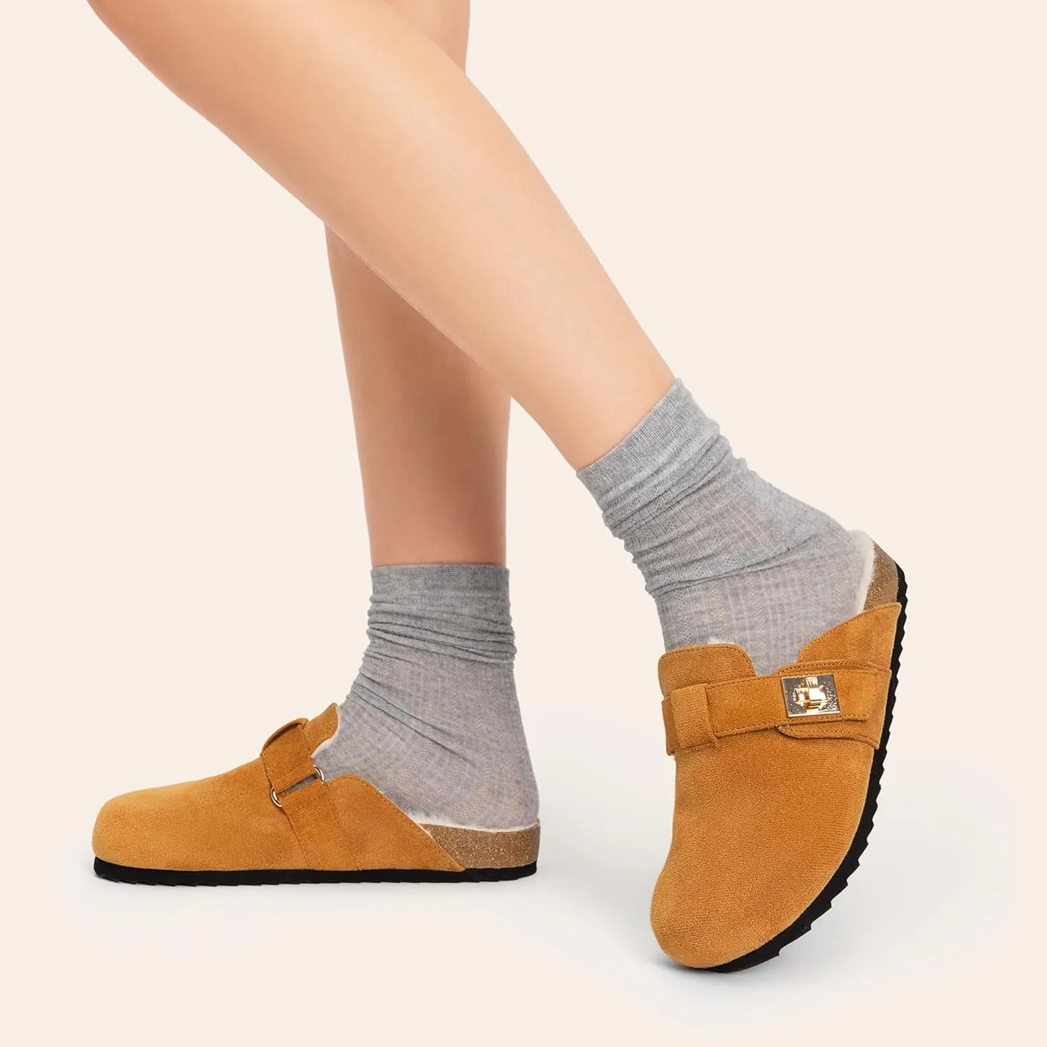 DREAM PAIRS Women's Clogs for Women Mules Cork Footbed Slip-On Shoes with Arch Support