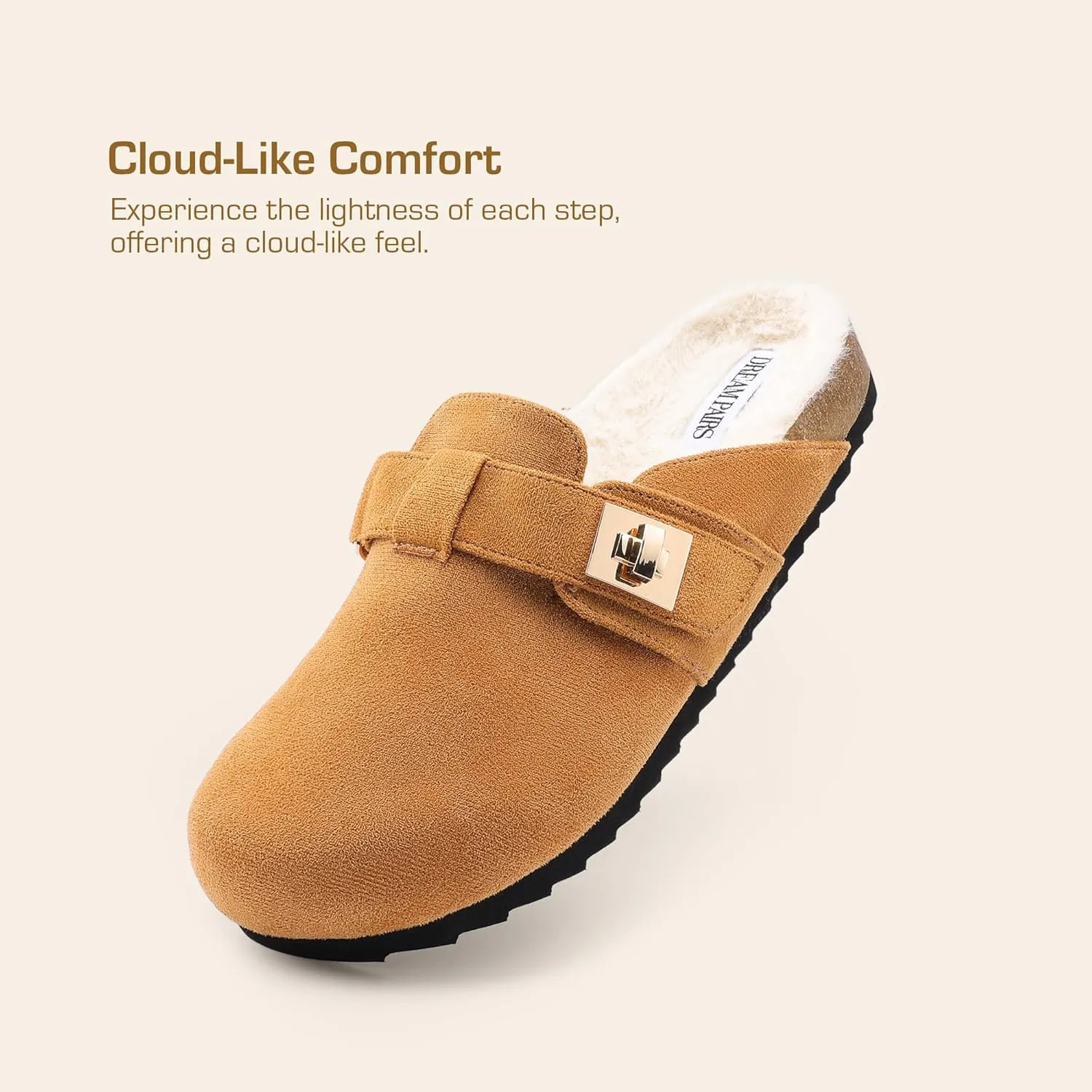 DREAM PAIRS Women's Clogs for Women Mules Cork Footbed Slip-On Shoes with Arch Support