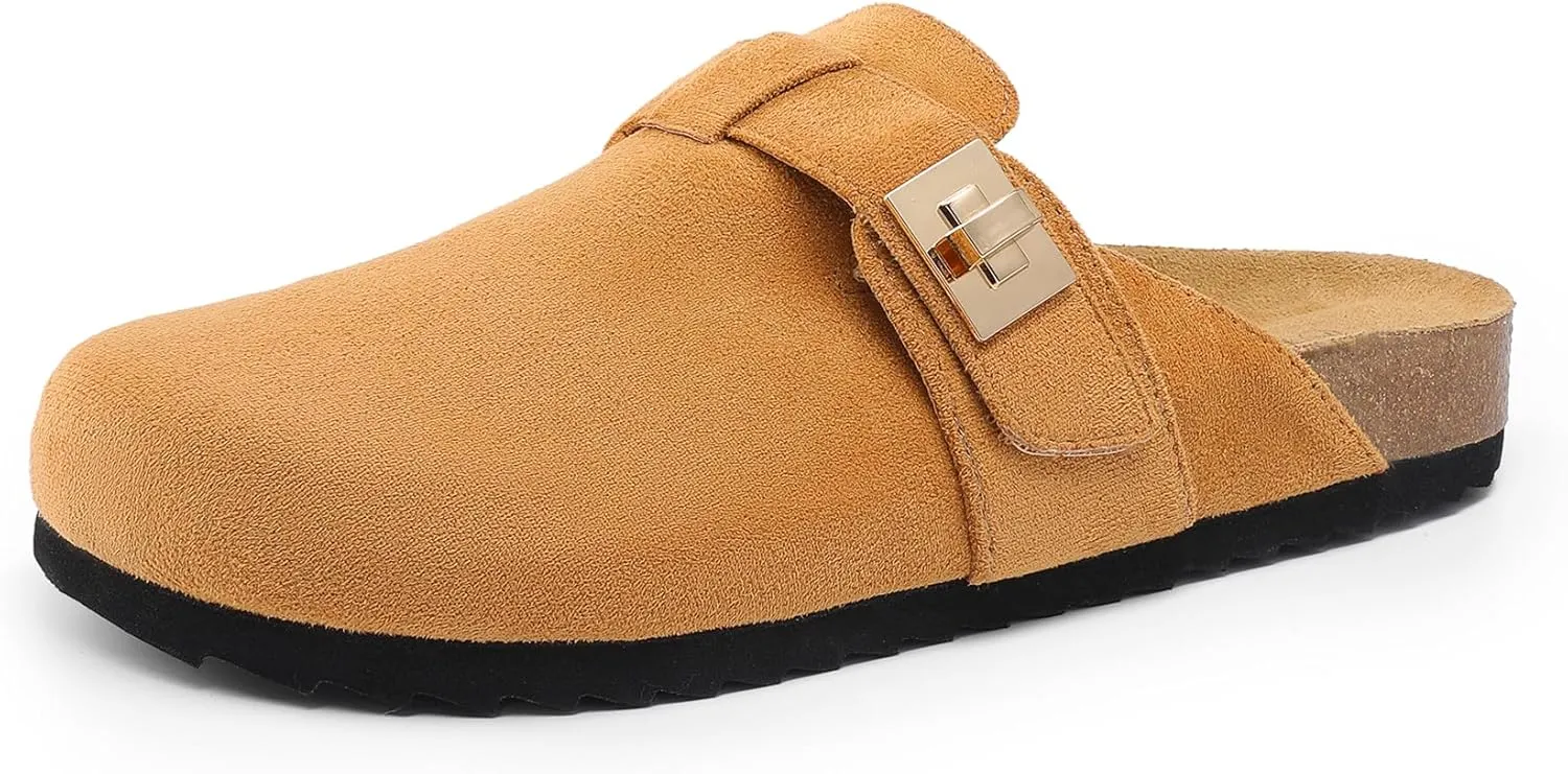 DREAM PAIRS Women's Clogs for Women Mules Cork Footbed Slip-On Shoes with Arch Support