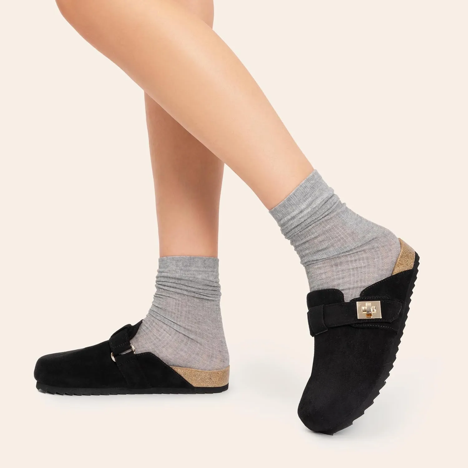 DREAM PAIRS Women's Clogs for Women Mules Cork Footbed Slip-On Shoes with Arch Support
