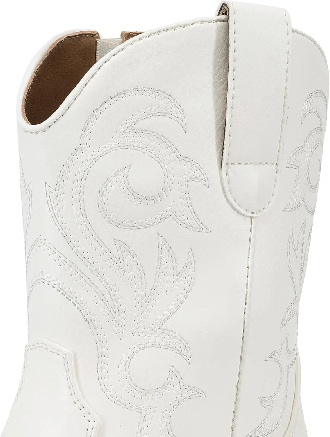DREAM PAIRS Women's Cowboy Cowgirl Western Boots Embroidered Stitched Ankle Boots Square Toe Chunky Heel Fashion Short Booties with Zipper