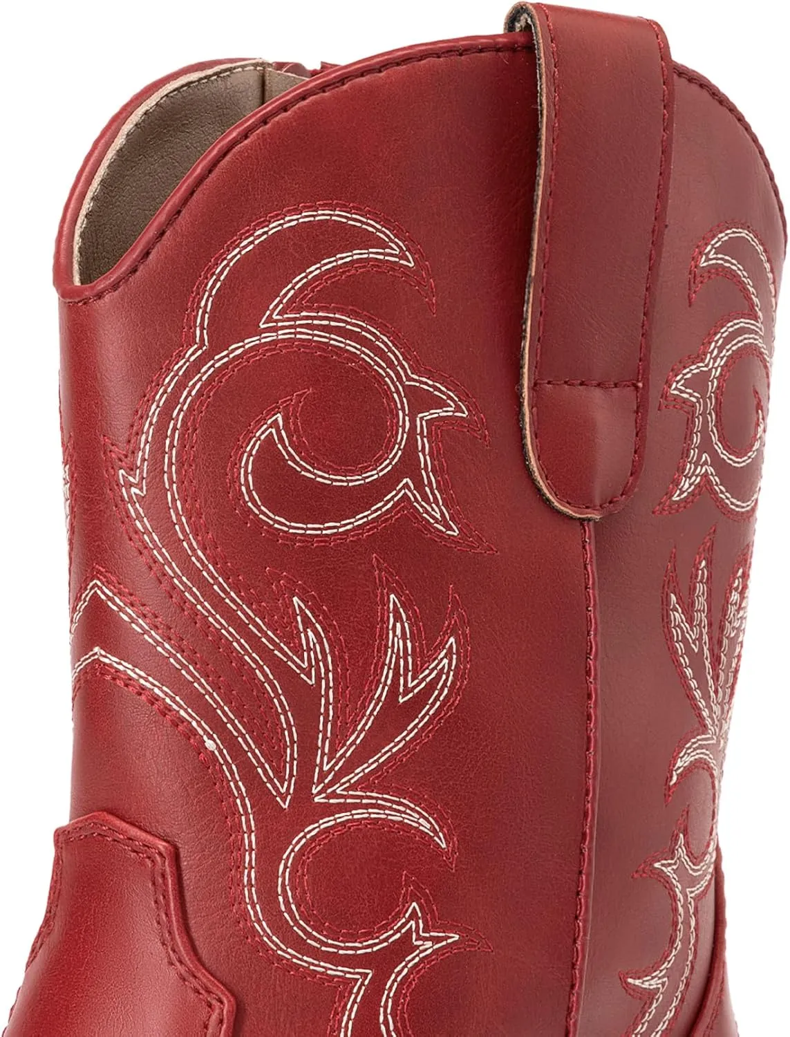 DREAM PAIRS Women's Cowboy Cowgirl Western Boots Embroidered Stitched Ankle Boots Square Toe Chunky Heel Fashion Short Booties with Zipper