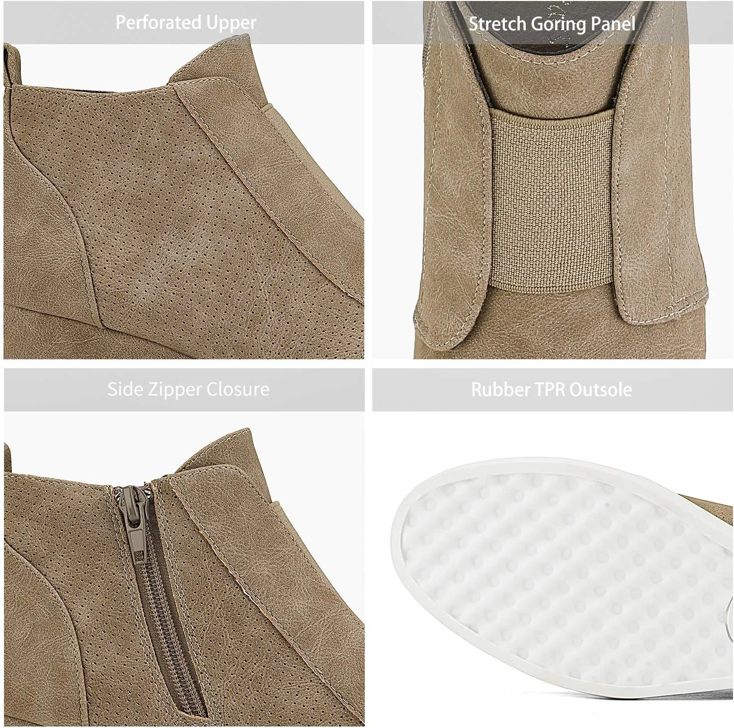 DREAM PAIRS Women’s Platform Wedge Sneakers Ankle Booties