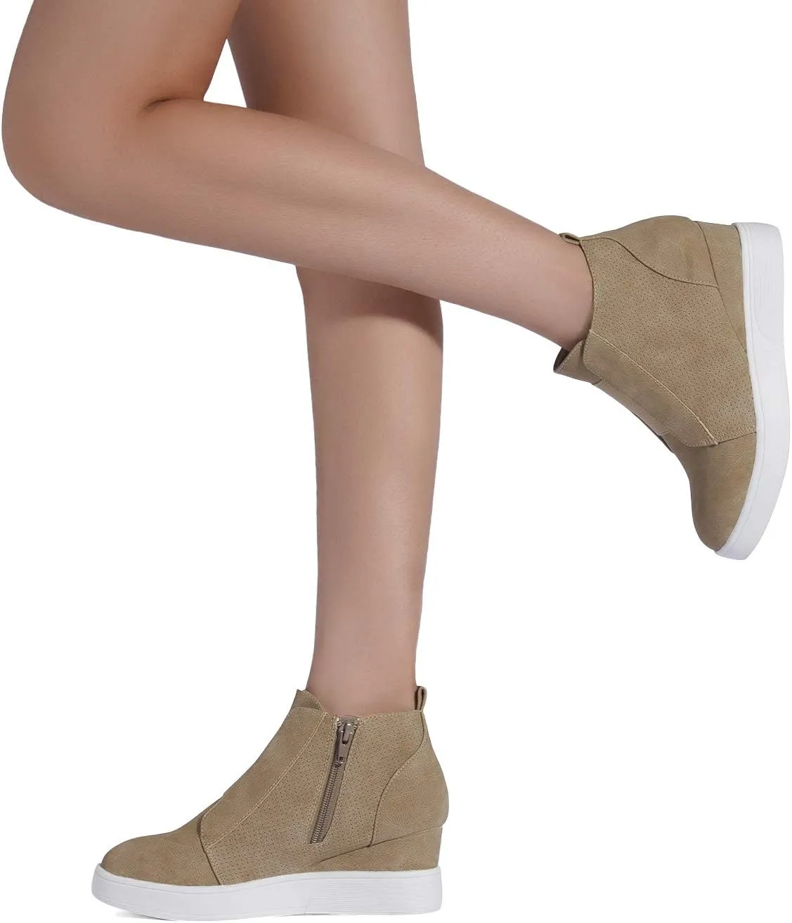 DREAM PAIRS Women’s Platform Wedge Sneakers Ankle Booties