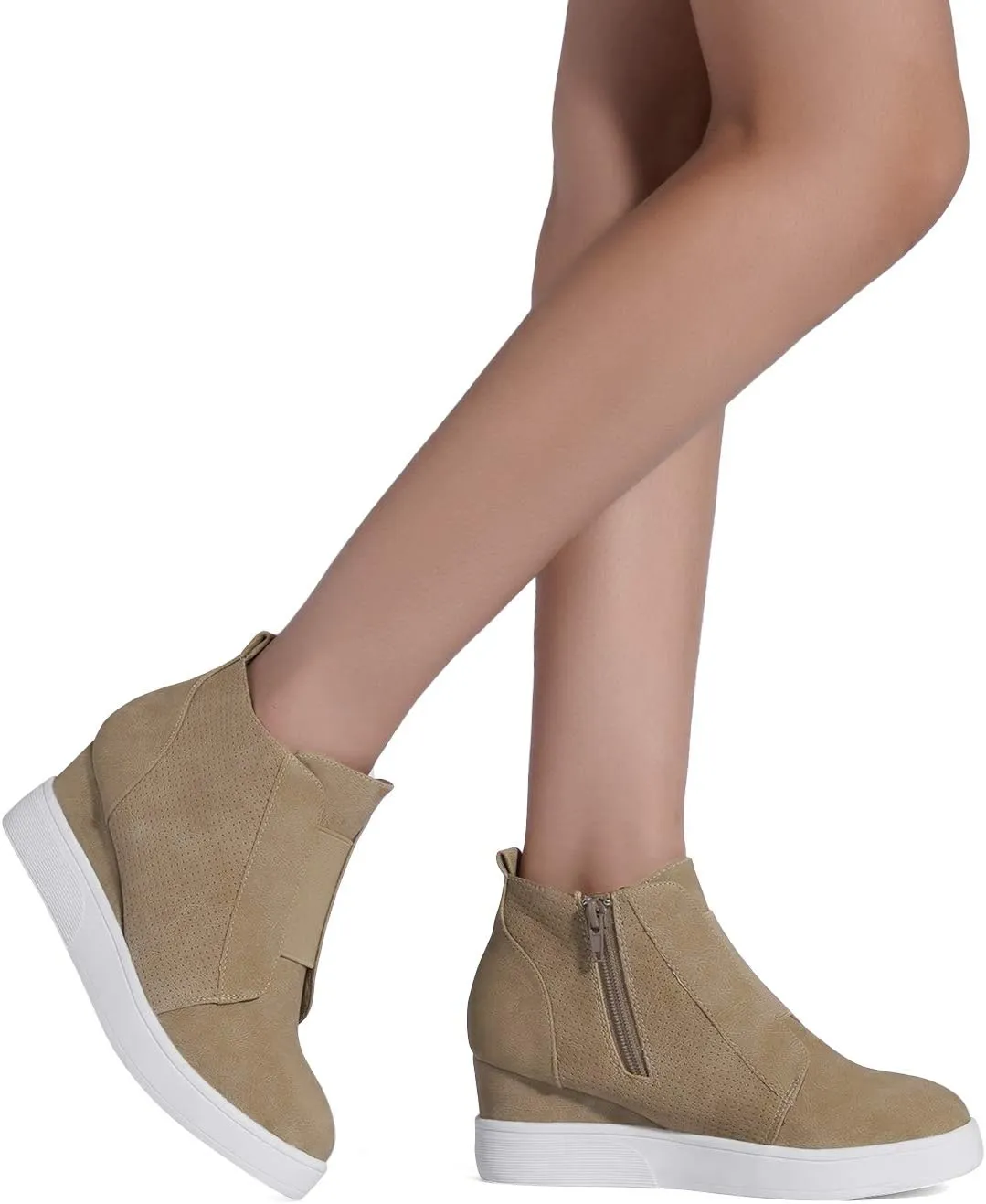 DREAM PAIRS Women’s Platform Wedge Sneakers Ankle Booties