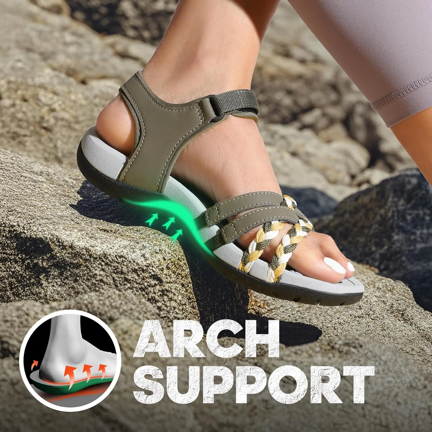 DREAM PAIRS Womens Sandals Light Weight Hiking Sandals for Women Comfortable Athletic Quick-Drying Walking Hiking Water Sandals