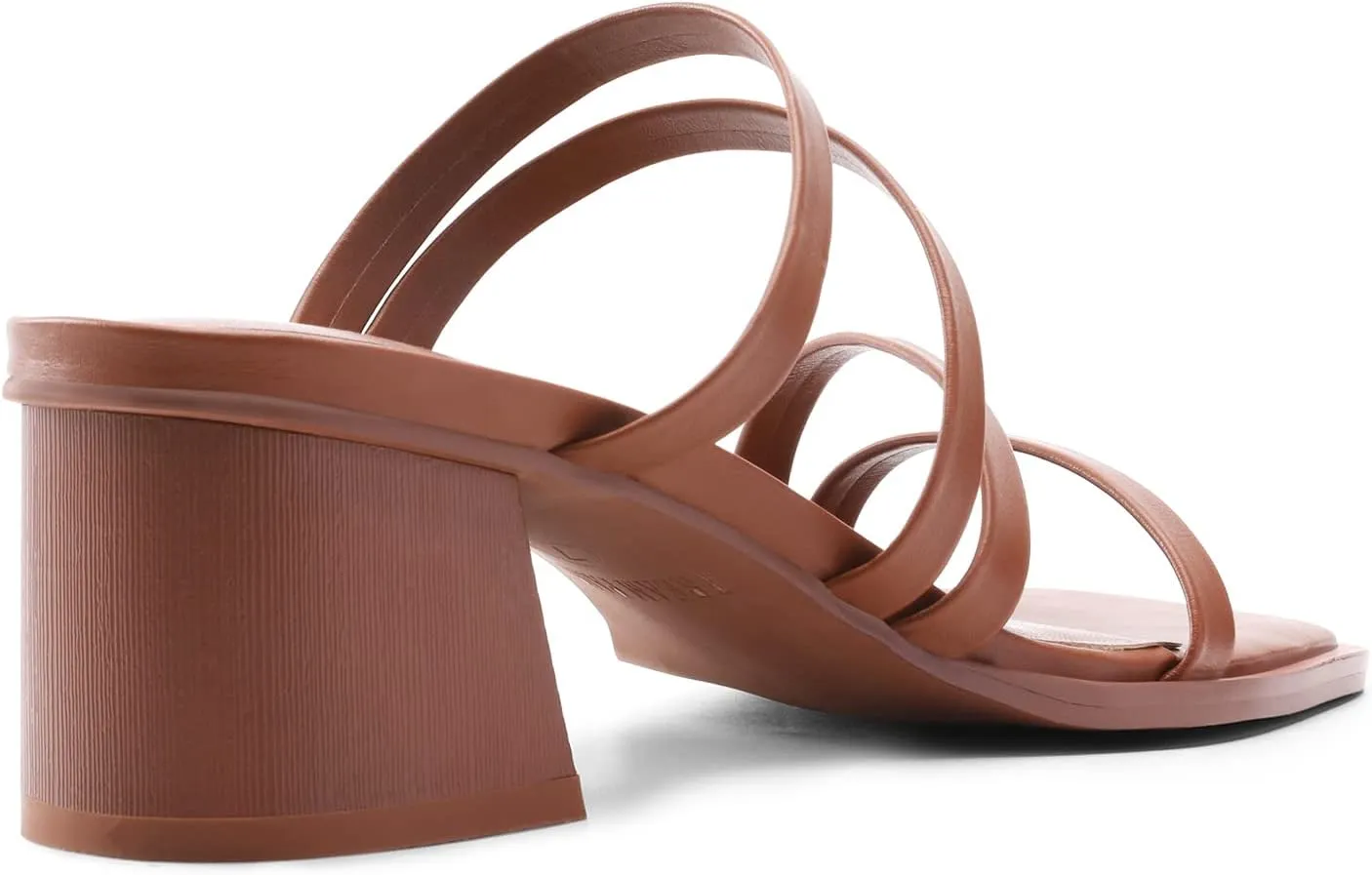 DREAM PAIRS Women's Strappy Heels Block Open Toe Low Heel Chunky Mules Sandals Dress Shoes