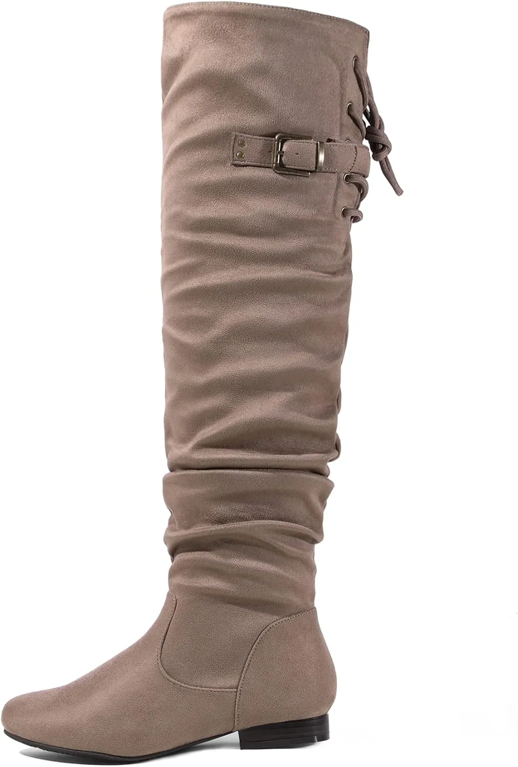 DREAM PAIRS Women's Suede Over The Knee Thigh High Winter Boots