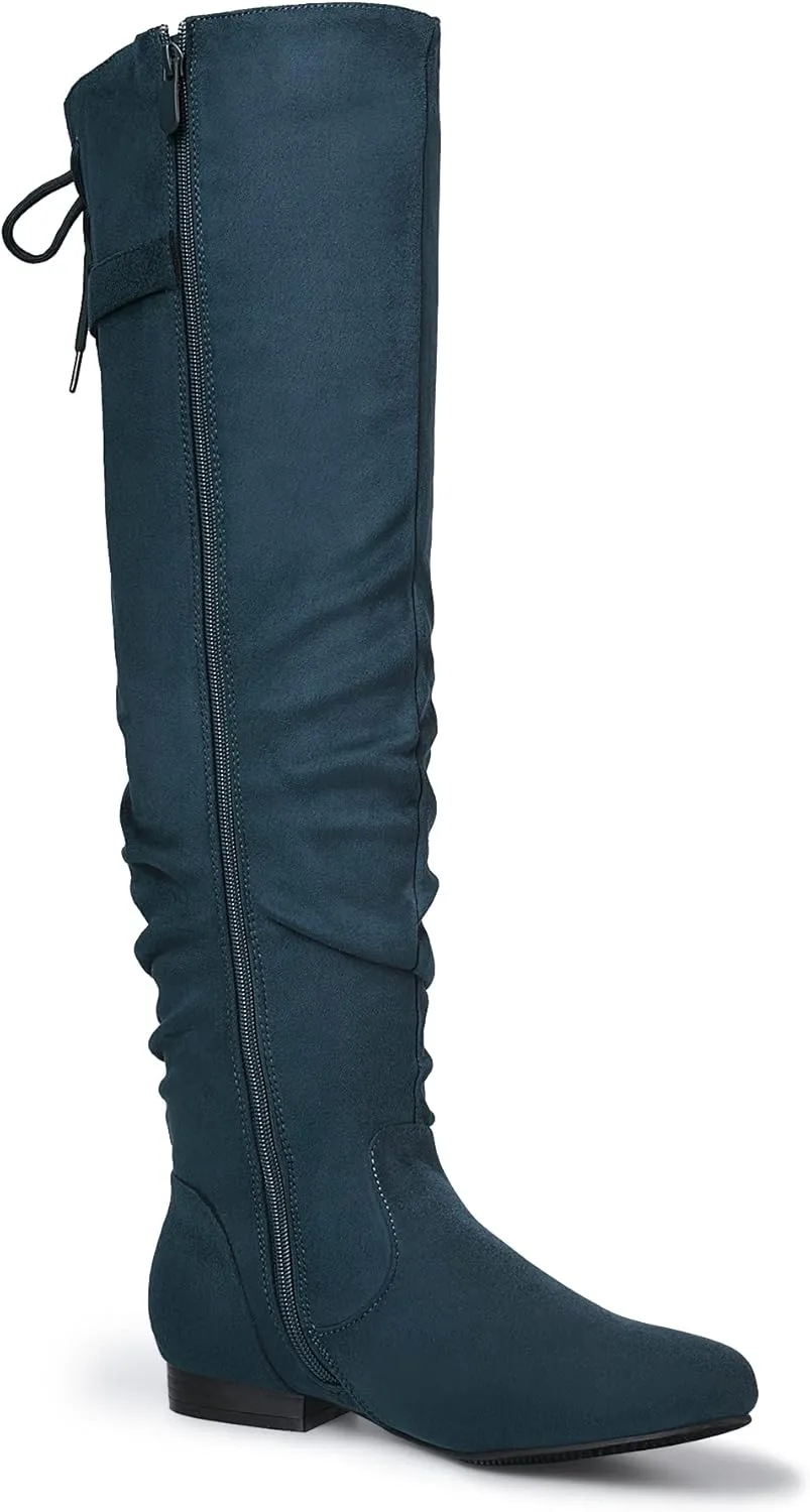 DREAM PAIRS Women's Suede Over The Knee Thigh High Winter Boots
