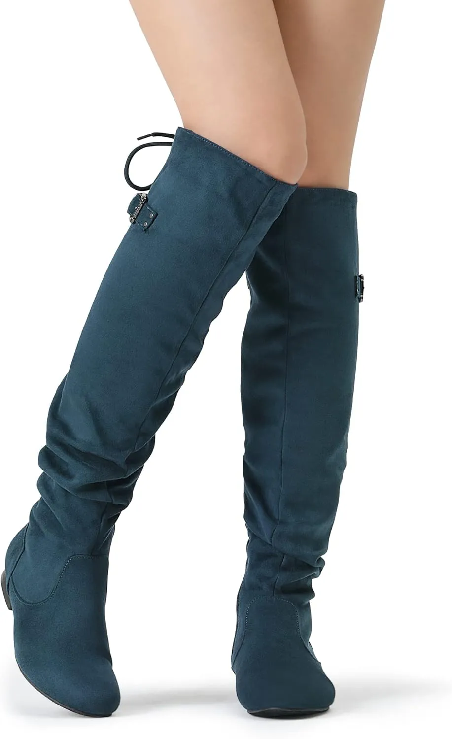 DREAM PAIRS Women's Suede Over The Knee Thigh High Winter Boots