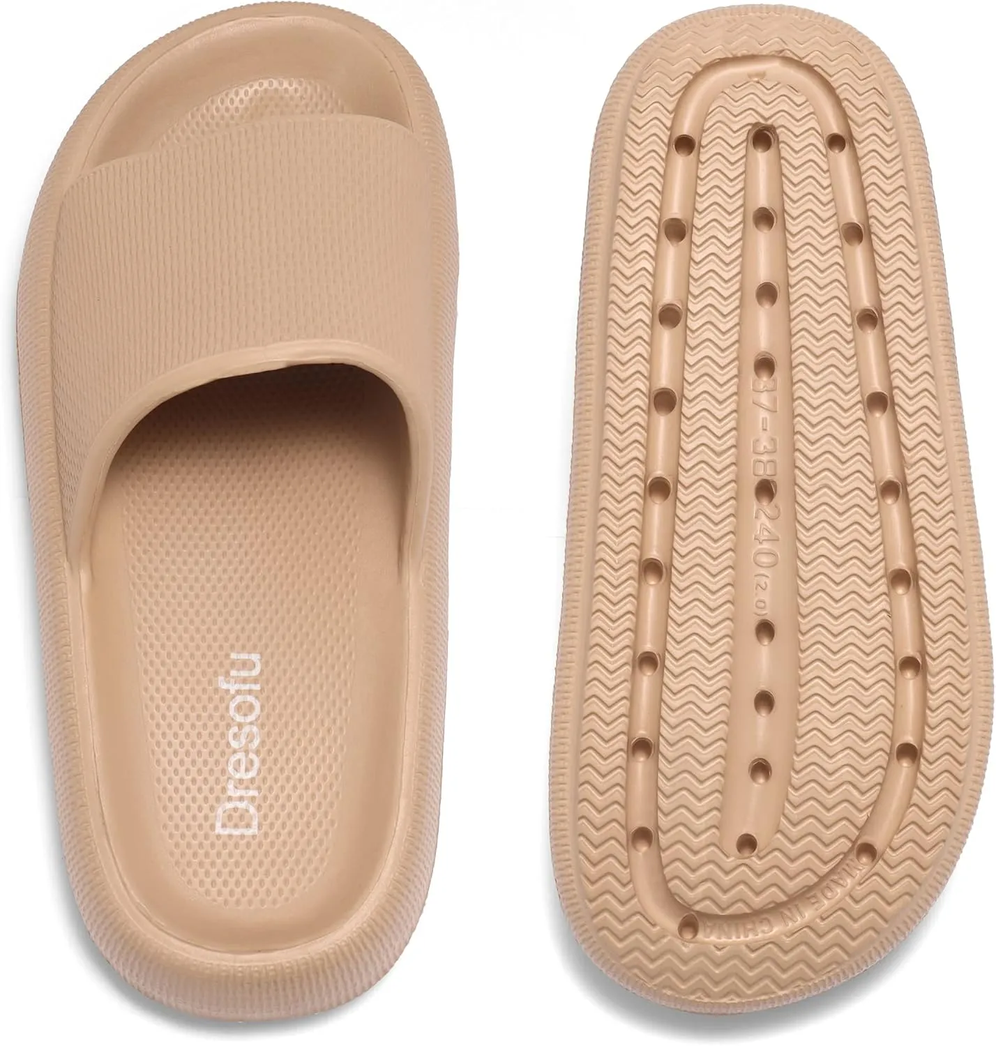 Dresofu Cloud Slippers for Women and Men Bathroom Sandals Non-Slip Pillow Slippers Cushioned Thick Sole Shower Slippers…