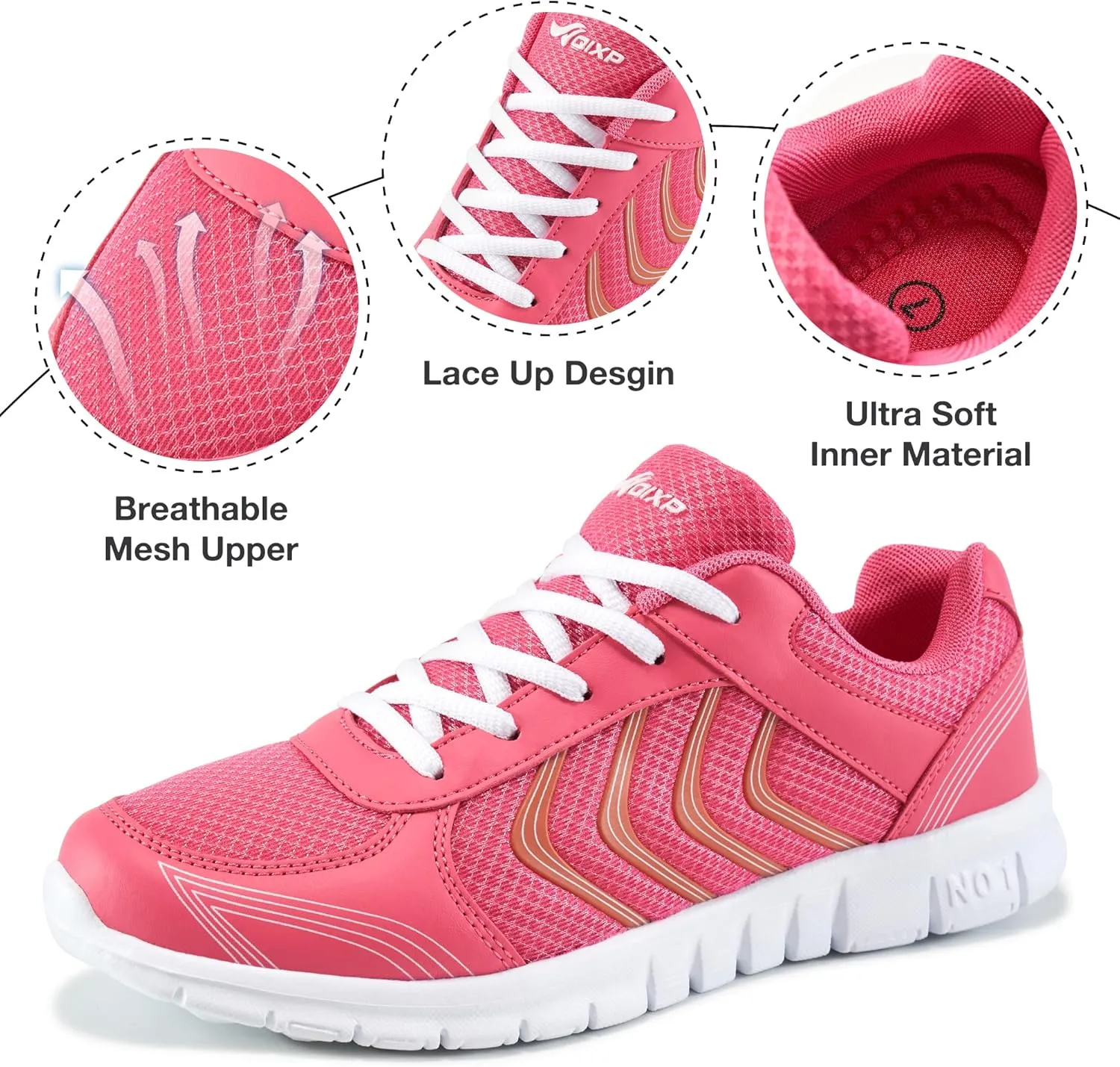 DUOYANGJIASHA Sneakers for Women Running Shoes: Slip On Casual Walking Shoes Non Slip Comfortable Fashion Tennis Shoes Mesh Lightweight Sneaker for Work