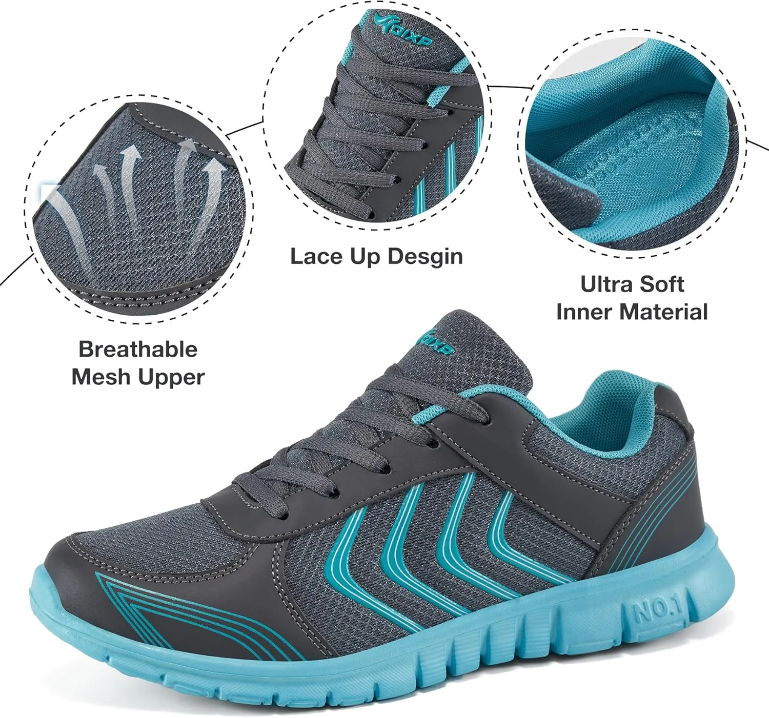 DUOYANGJIASHA Sneakers for Women Running Shoes: Slip On Casual Walking Shoes Non Slip Comfortable Fashion Tennis Shoes Mesh Lightweight Sneaker for Work