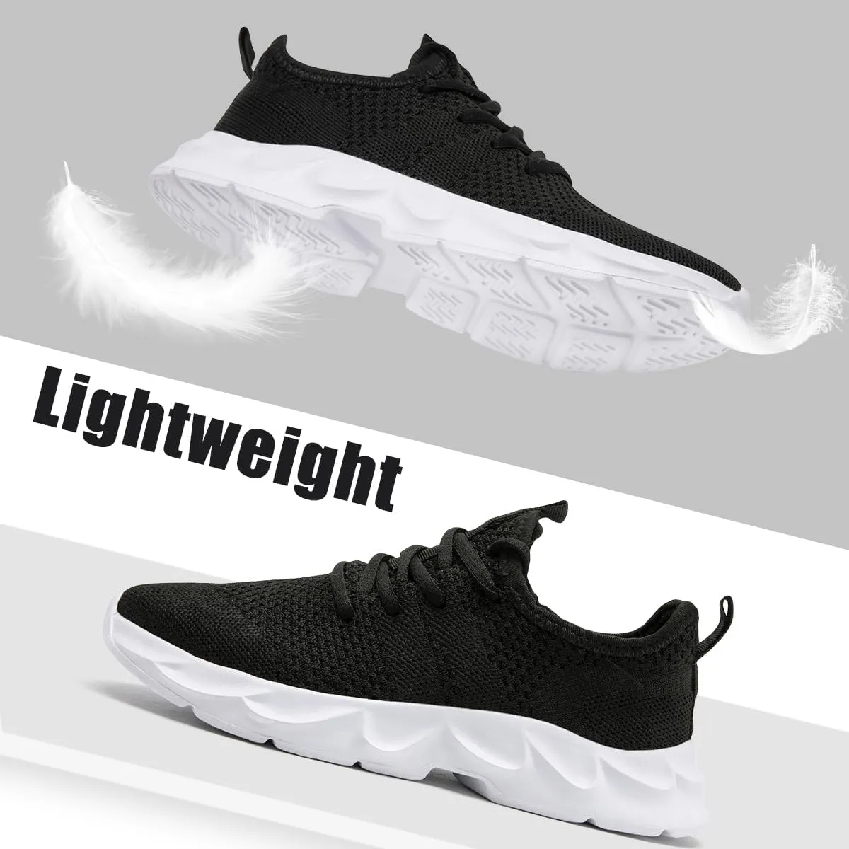 EGMPDA Men's Tennis Shoes Walking Lightweight Breathable Fashion Sneakers Non Slip Workout Gym Shoes for Running
