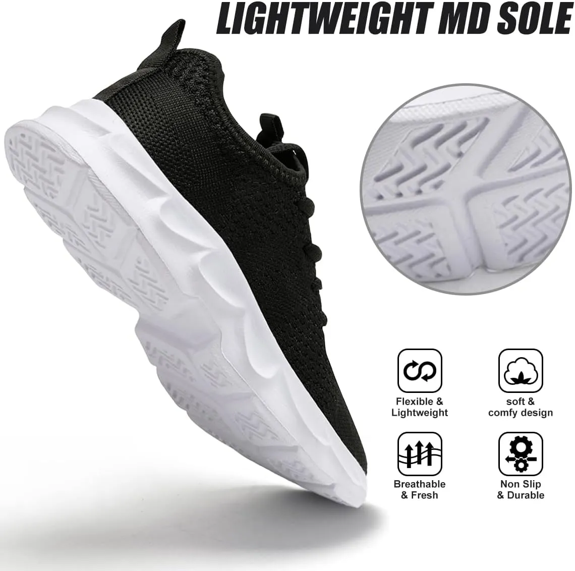EGMPDA Men's Tennis Shoes Walking Lightweight Breathable Fashion Sneakers Non Slip Workout Gym Shoes for Running