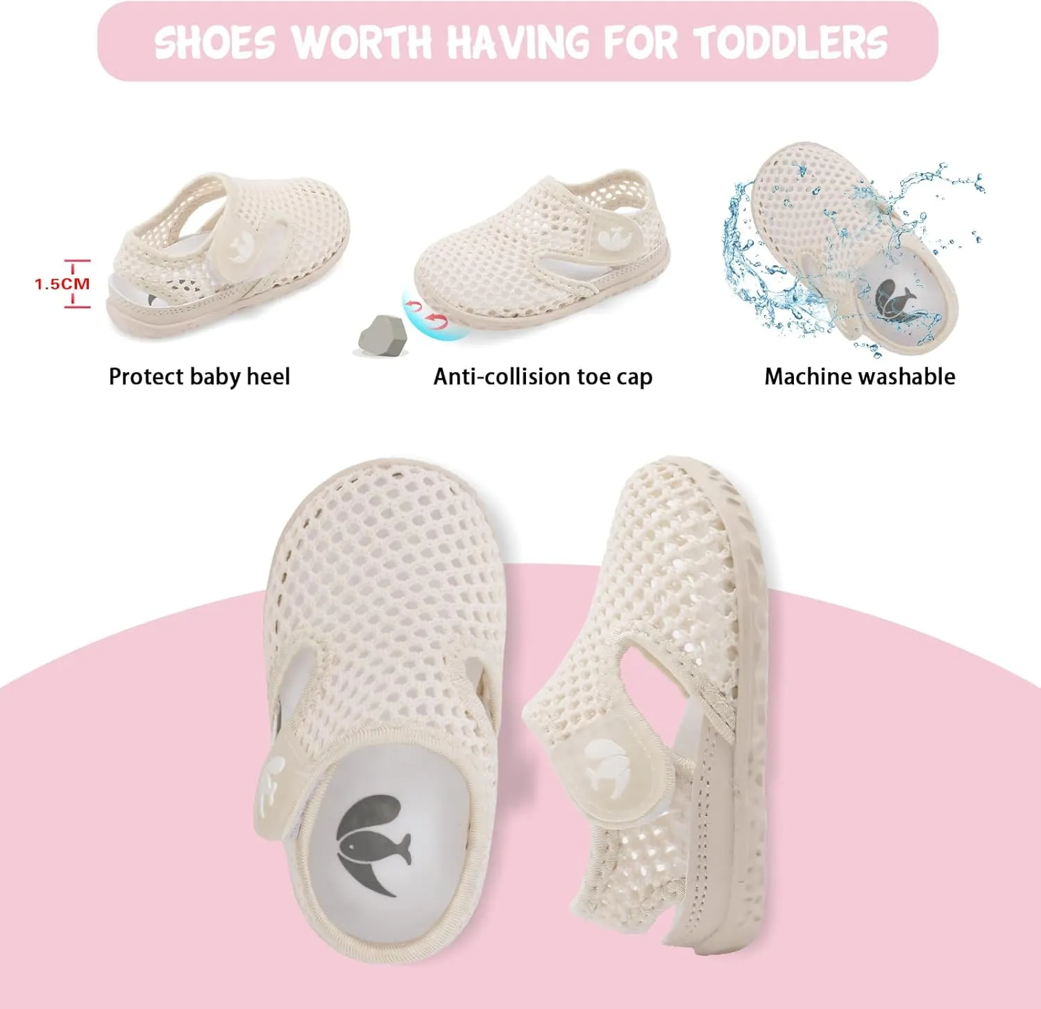 FEETCITY Baby Girl Boys Sandals Slippers Infant First Walker Shoes Summer Crib Shoes