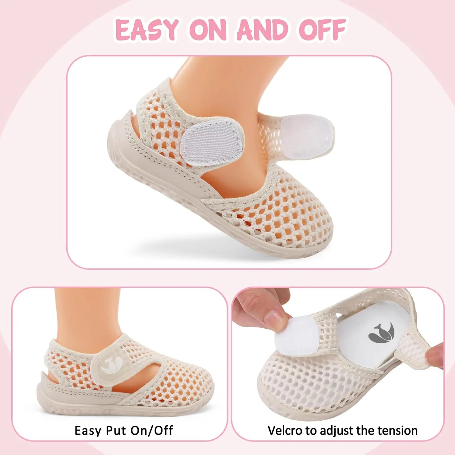 FEETCITY Baby Girl Boys Sandals Slippers Infant First Walker Shoes Summer Crib Shoes