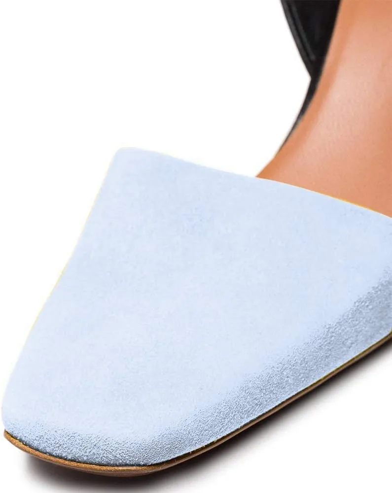 Fericzot Mule Shoes Spherical Clear Heel Sandals Square Toe Slippers Slip On Pumps Slingback Wedding Dress Shoes