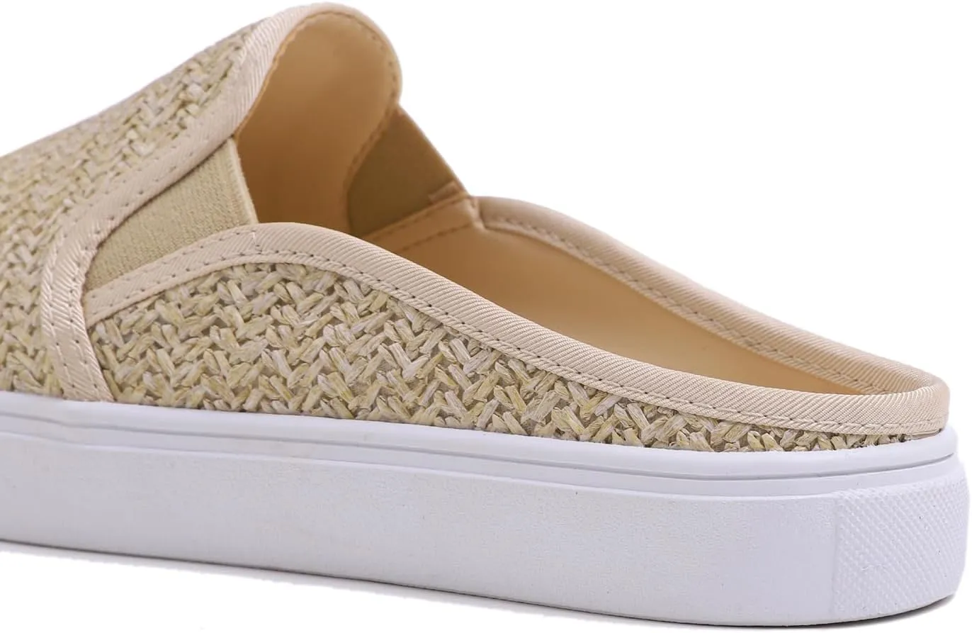 FEVERSOLE Women's Sport Mules Slip On Loafers Fashion Backless Sneakers