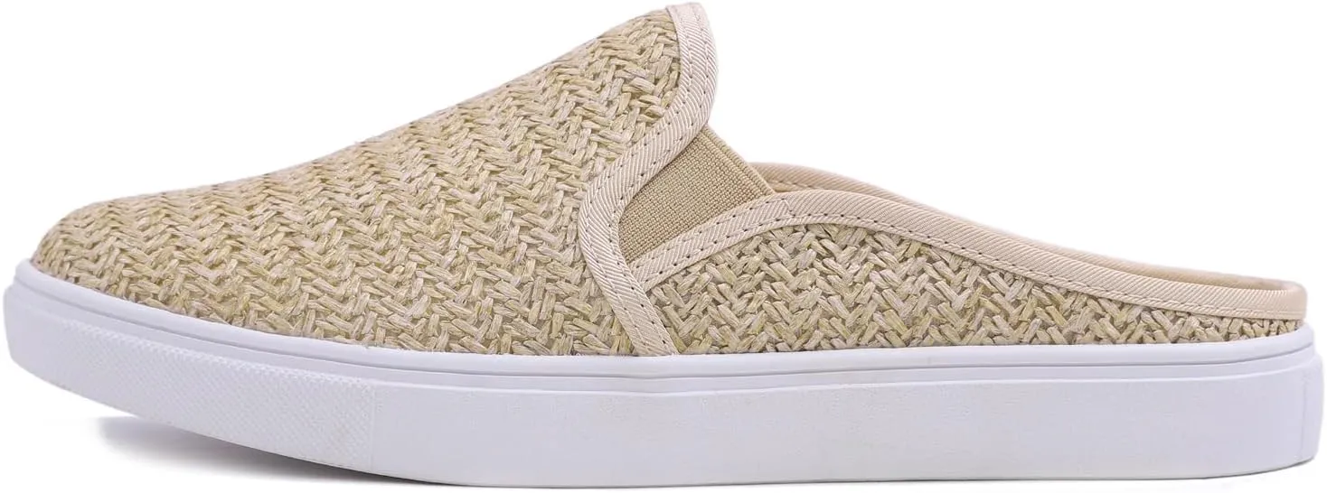FEVERSOLE Women's Sport Mules Slip On Loafers Fashion Backless Sneakers