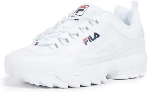Fila Men's Disruptor II No-Sew Sneakers White/Navy/Red 13