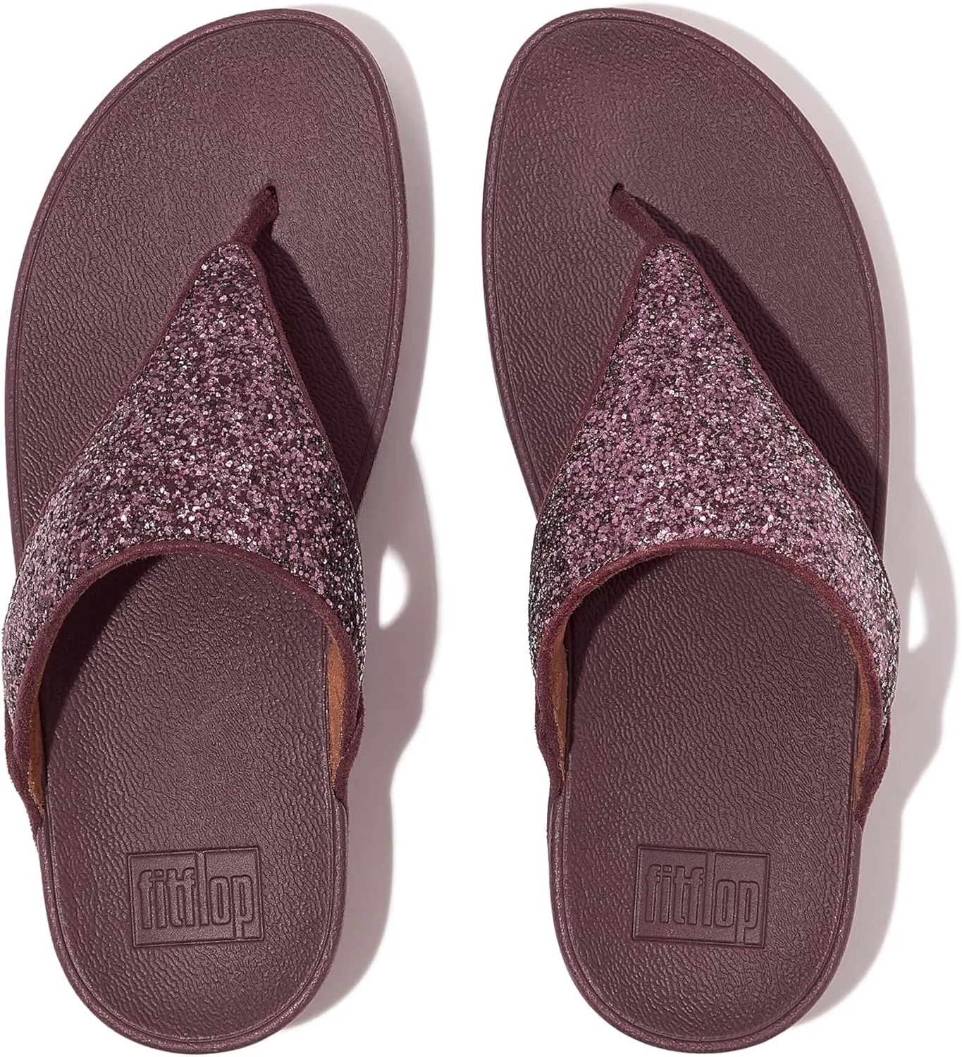 FitFlop Women's Lulu Glitter Toe-Post Sandals Wedge