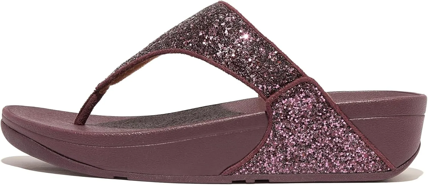 FitFlop Women's Lulu Glitter Toe-Post Sandals Wedge
