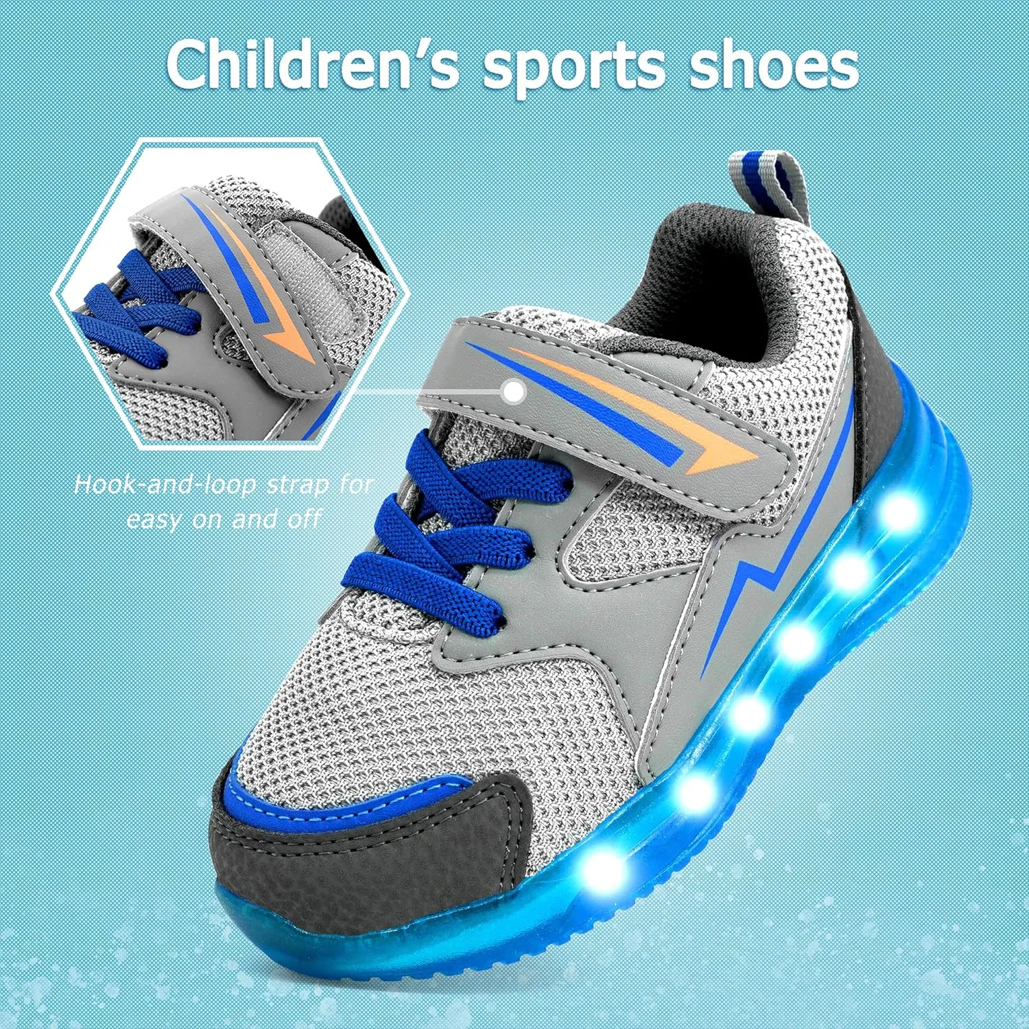 Floranate Light Up Toddler Boys Girls Shoes LED Flashing Lightweight Tennis Walking Sneakers for Toddler and Little Kid