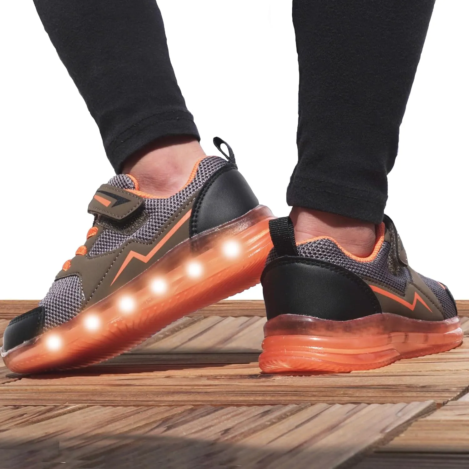 Floranate Light Up Toddler Boys Girls Shoes LED Flashing Lightweight Tennis Walking Sneakers for Toddler and Little Kid