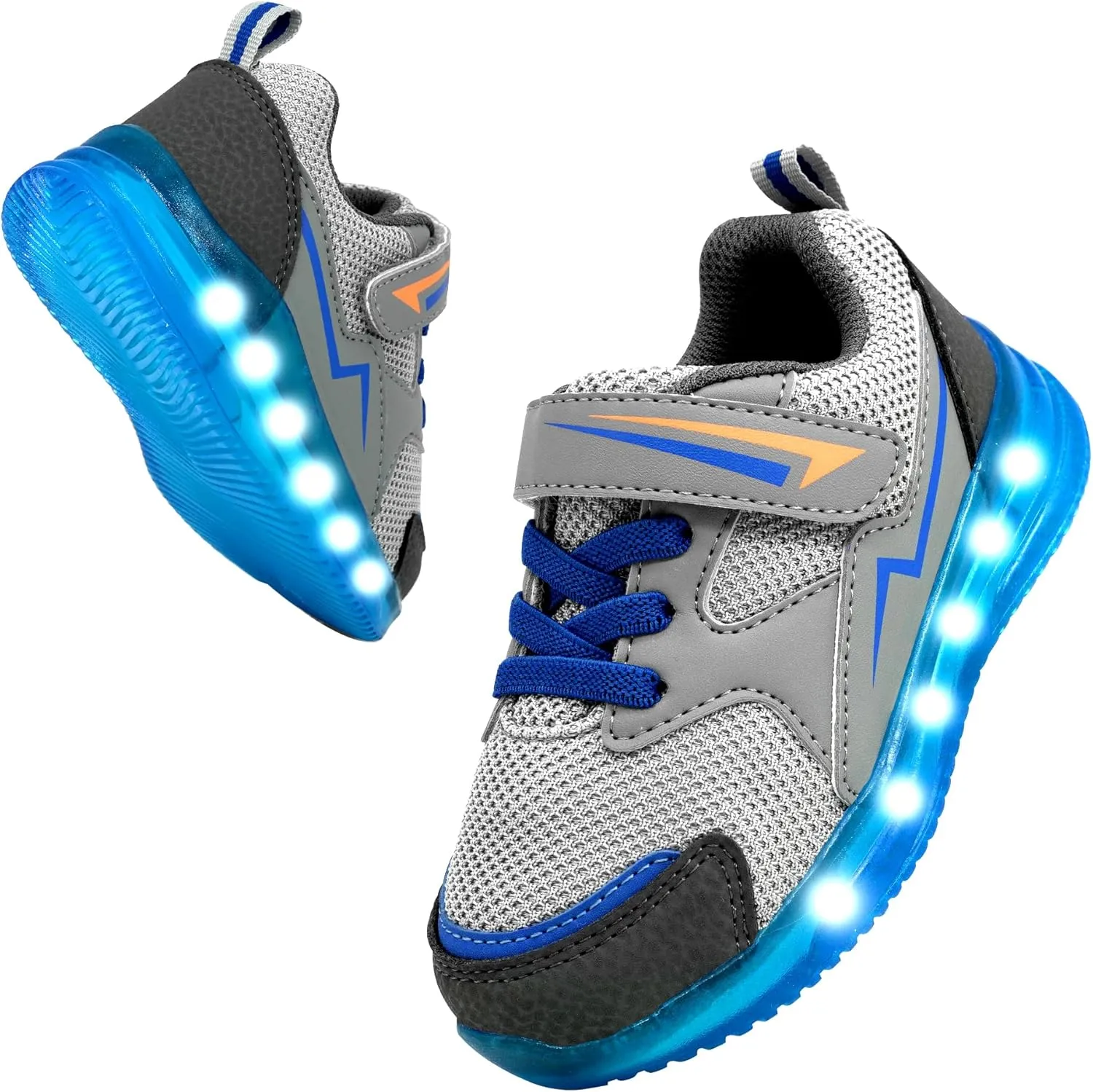 Floranate Light Up Toddler Boys Girls Shoes LED Flashing Lightweight Tennis Walking Sneakers for Toddler and Little Kid