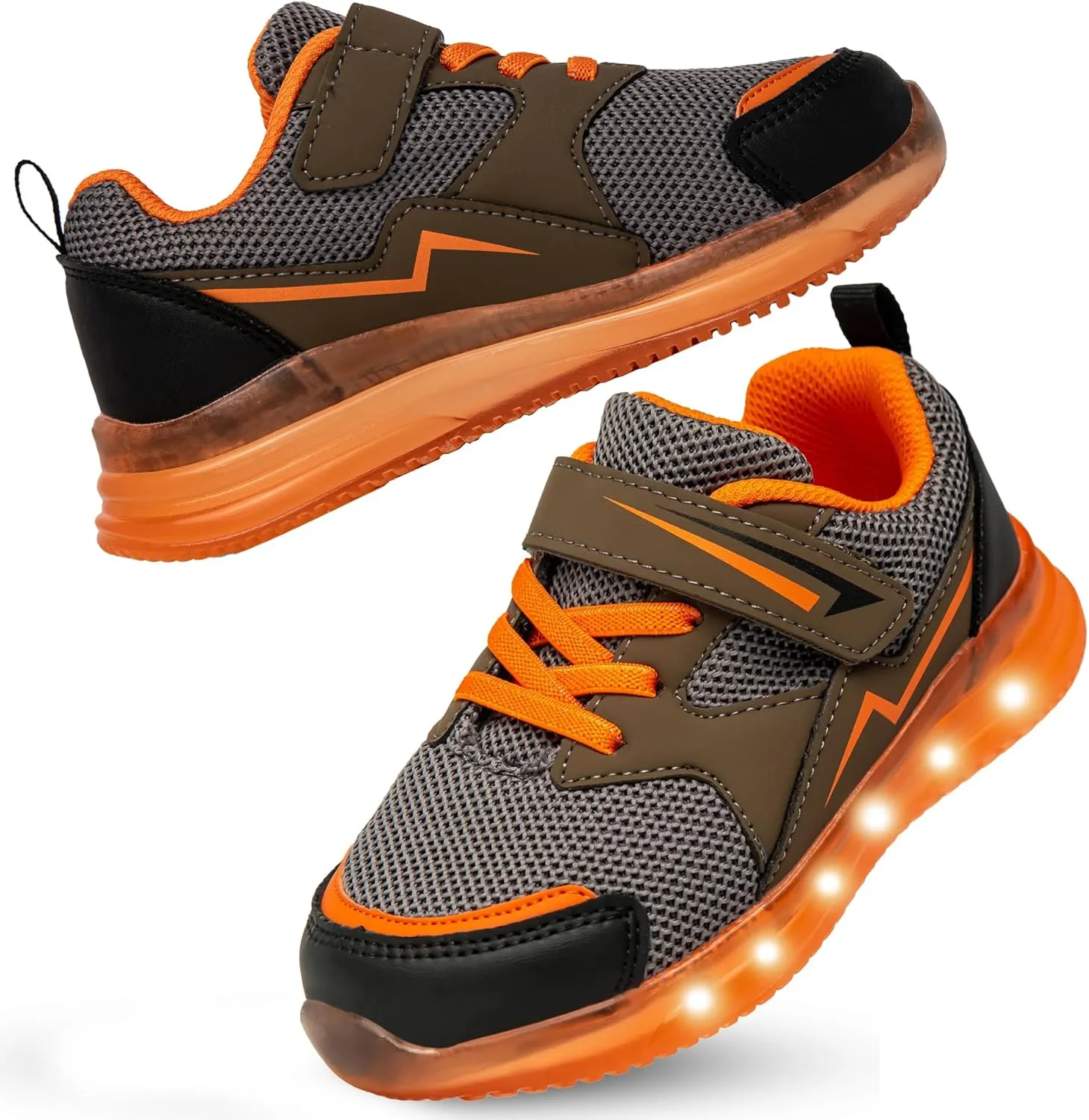 Floranate Light Up Toddler Boys Girls Shoes LED Flashing Lightweight Tennis Walking Sneakers for Toddler and Little Kid