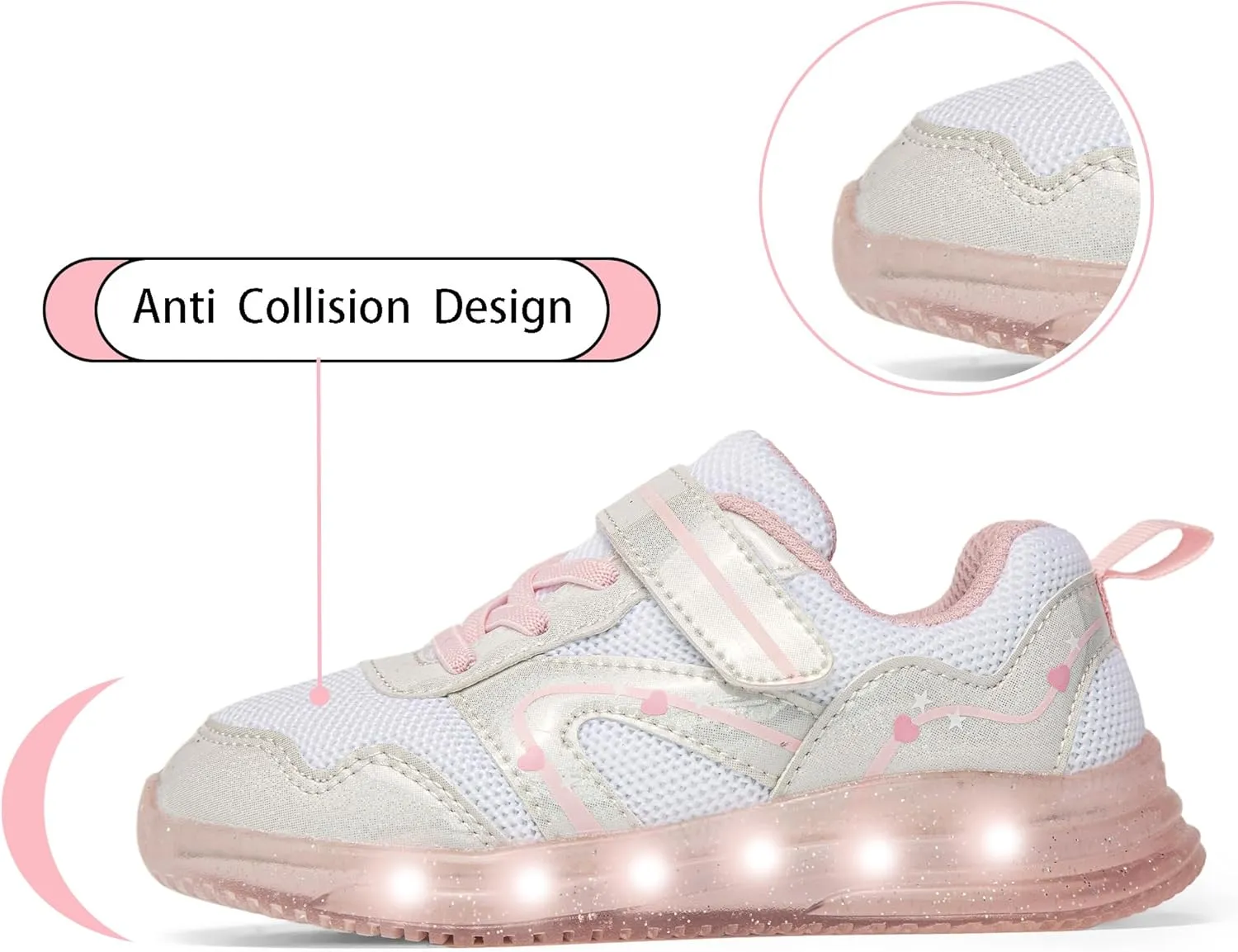 Floranate Light Up Toddler Boys Girls Shoes LED Flashing Lightweight Tennis Walking Sneakers for Toddler and Little Kid