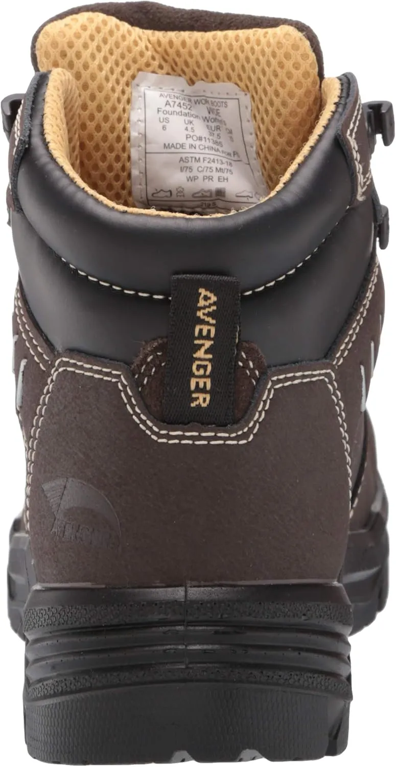FSI Avenger Women's Foundation Carbon Toe Met Guard EH Puncture-Resistant Waterproof Work Boot
