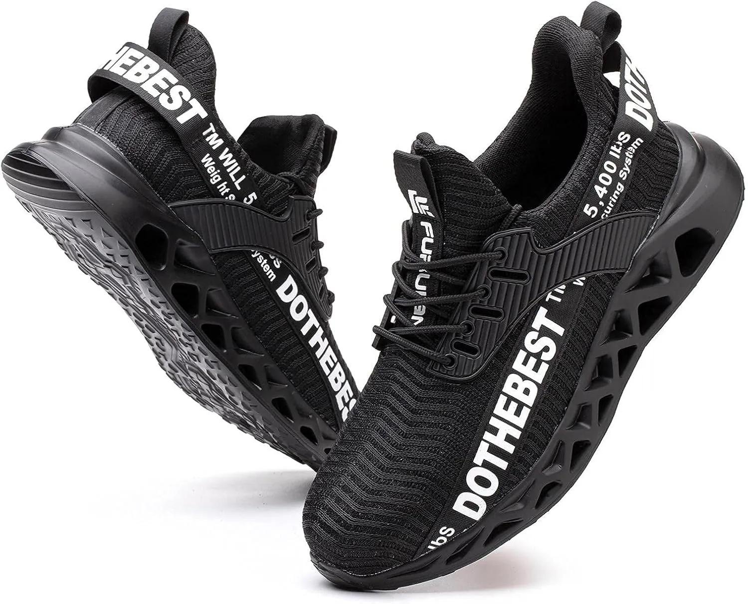 Furuian Steel Toe Sneakers for Men Women Lightweight Safety Shoes Comfortable Puncture Proof Slip On Indestructible Work Shoes