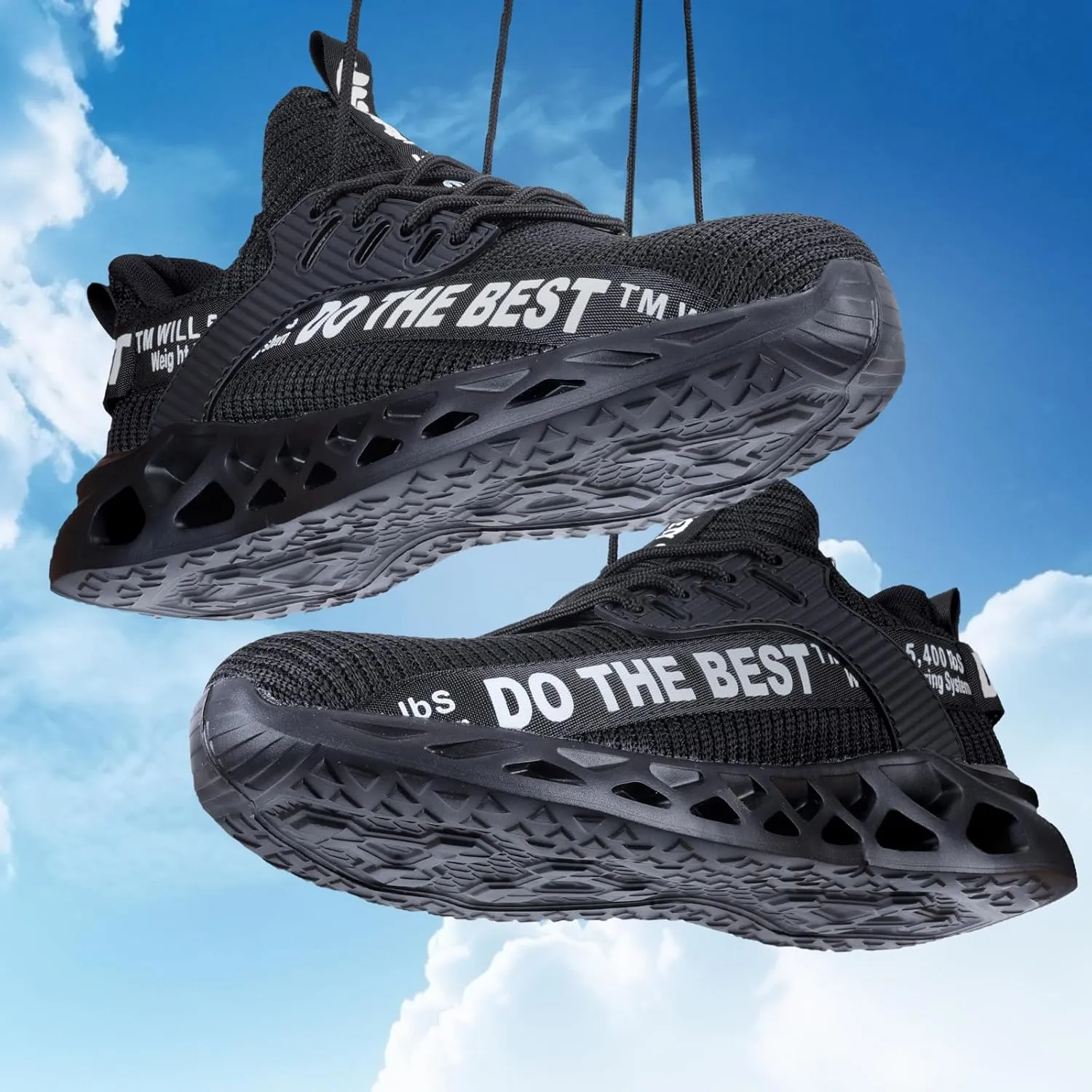 Furuian Steel Toe Sneakers for Men Women Lightweight Safety Shoes Comfortable Puncture Proof Slip On Indestructible Work Shoes