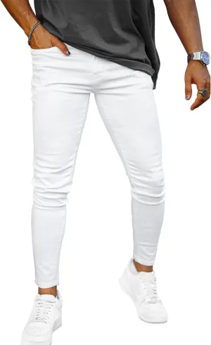 GINGTTO Men's Ripped Jeans Slim Fit Skinny Stretch Jeans Pants
