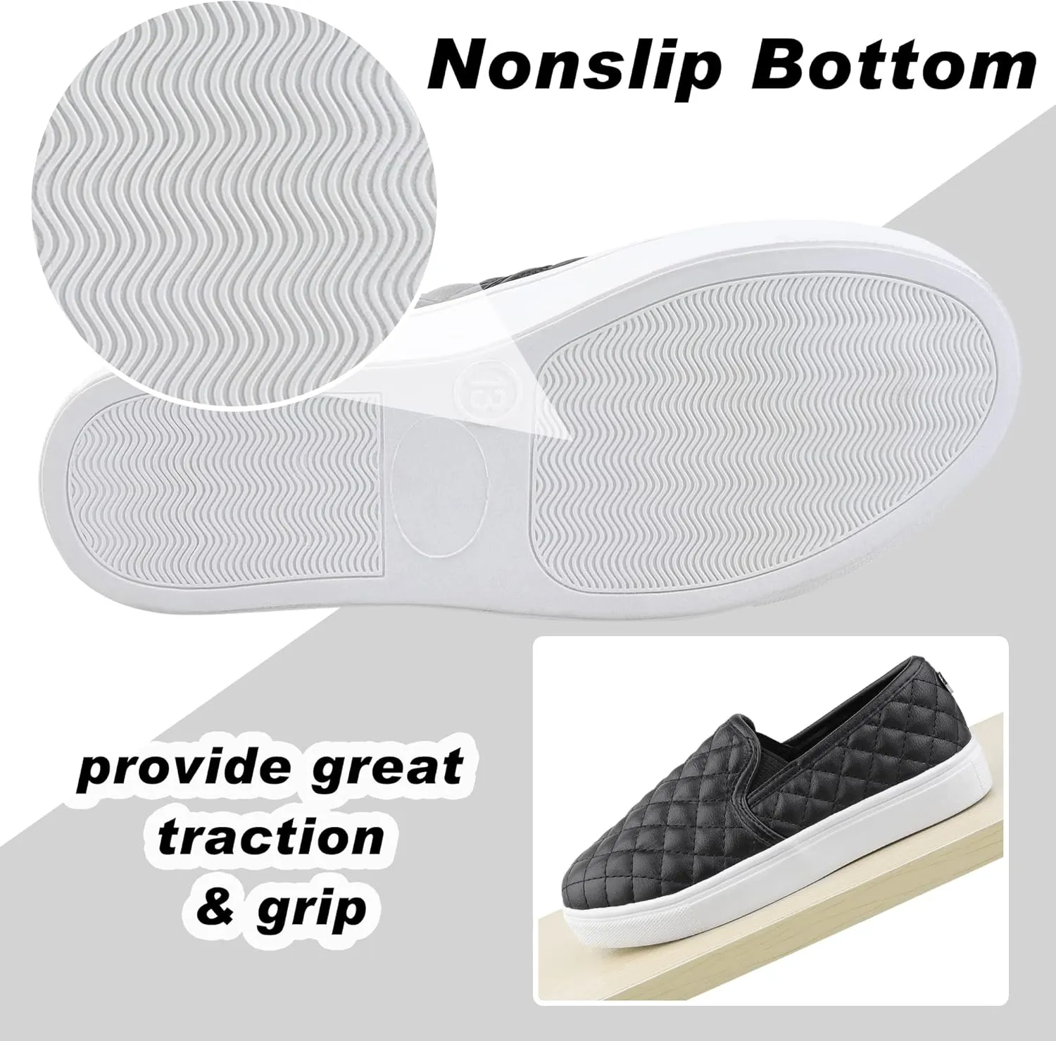 Girls Sneakers Slip On Casual Sneakers for Girls Nonslip Comfort Lightweight Flats Shoes for Big Girls Little Girls