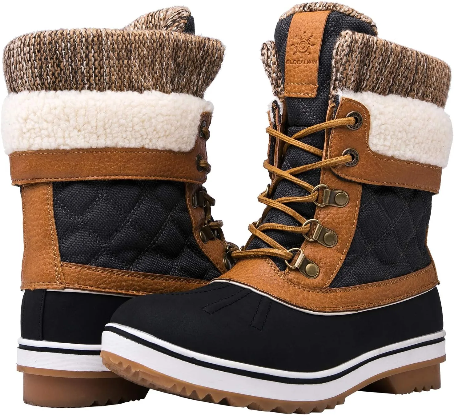 GLOBALWIN Women's Waterproof Winter Boots Snow Boots For Women