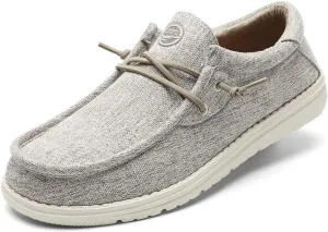 Grand Attack Men's Walking Boat Shoes-Slip On&Lace Up Casual Loafers, Comfortable & Lightweight Work Shoes | for Home, Leisure Travel, Driving Shoes