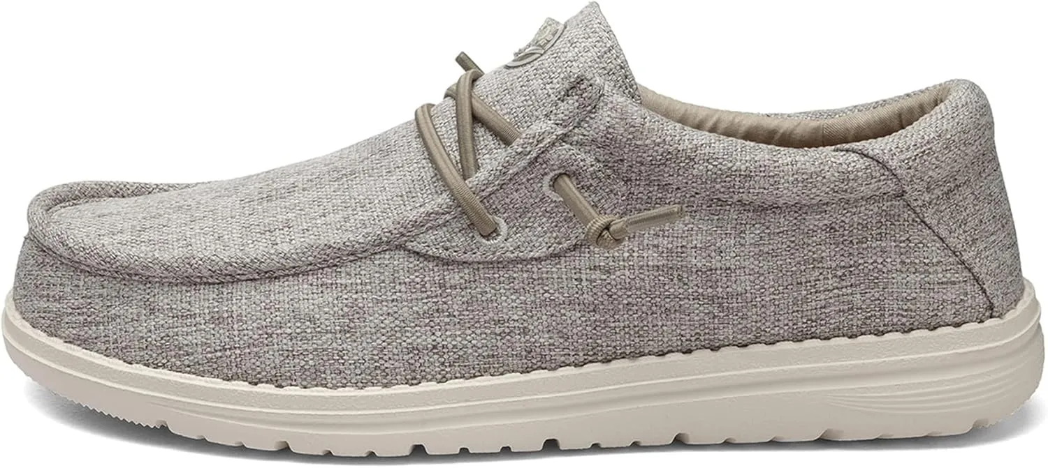 Grand Attack Men's Walking Boat Shoes-Slip On&Lace Up Casual Loafers, Comfortable & Lightweight Work Shoes | for Home, Leisure Travel, Driving Shoes